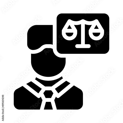 attorney glyph icon