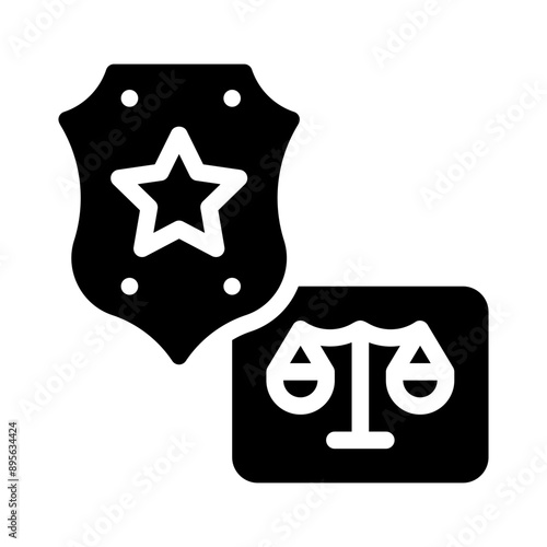 law enforcement glyph icon