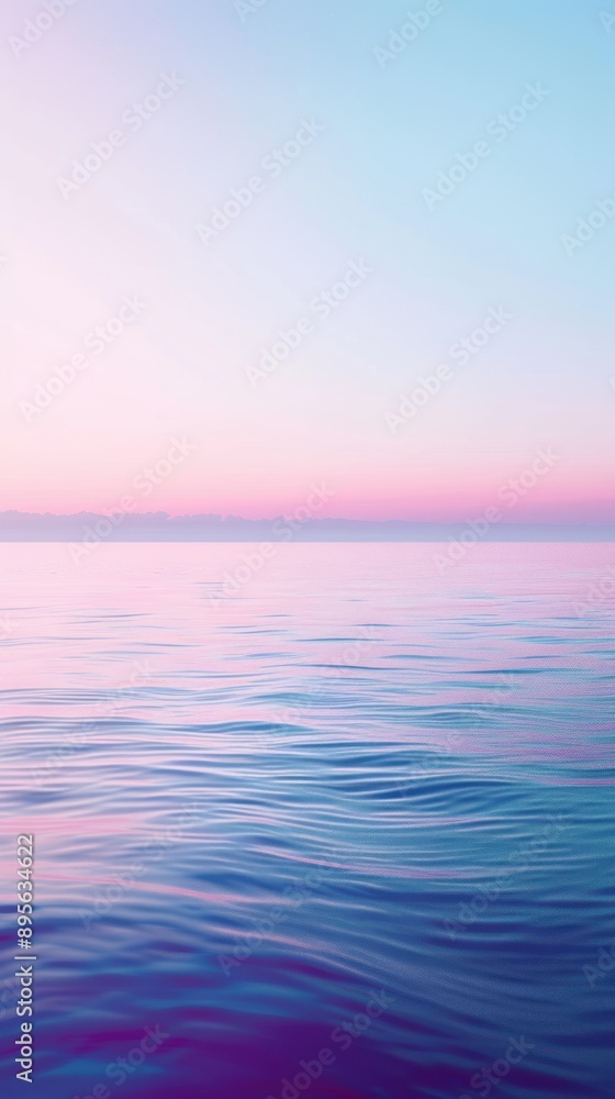 Fototapeta premium Pastel Hues on the Calm Water Surface