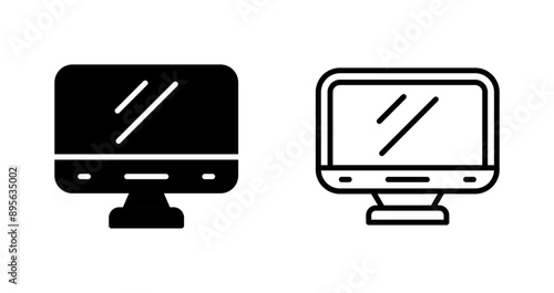 Desktop Computer Vector Icon