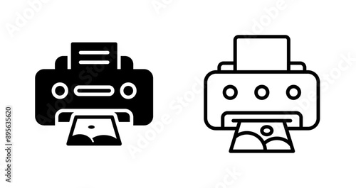Photo Printer Vector Icon