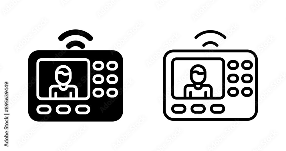 Intercom System Vector Icon Intercom System Vector Icon