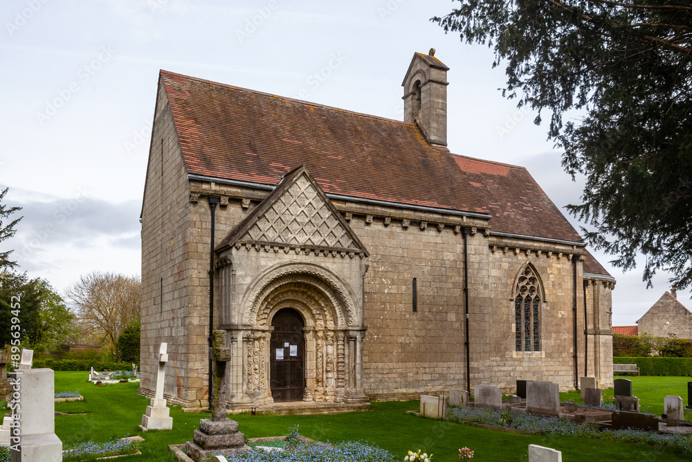 All Saint's Chapel, Steetley - a 12th Century complete Norman Church restored in 1876. From SW. All Saint's Chapel, Steetley - a 12th Century complete Norman Church restored in 1876. From SW.