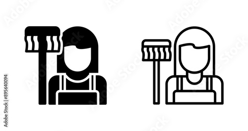  Housekeeper Vector Icon