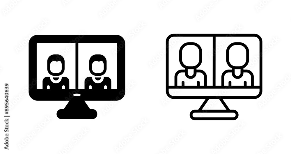 Video Conferencing Vector Icon Video Conferencing Vector Icon