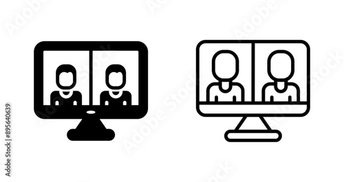 Video Conferencing Vector Icon