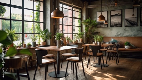 Industrial Chic Cafe with Natural Light