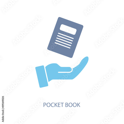 pocket book concept line icon. Simple element illustration. pocket book concept outline symbol design.