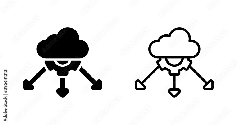 Network Load Balancing Vector Icon Network Load Balancing Vector Icon