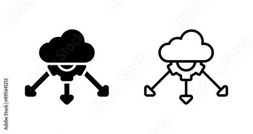Network Load Balancing Vector Icon
