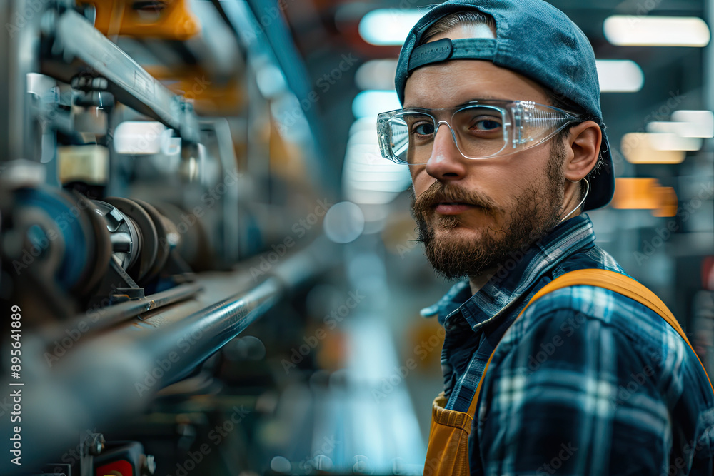 custom made wallpaper toronto digitalindustry worker in a modern autonomous factory captured