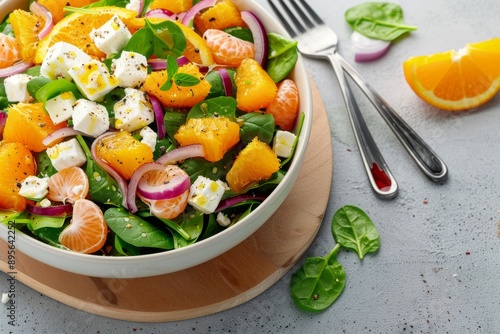 Orange, Spinach, and Feta Salad