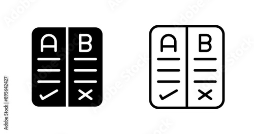 Pros And Cons Vector Icon