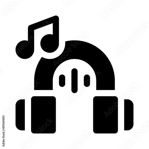 headset glyph icon
