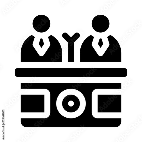 news anchor glyph icon