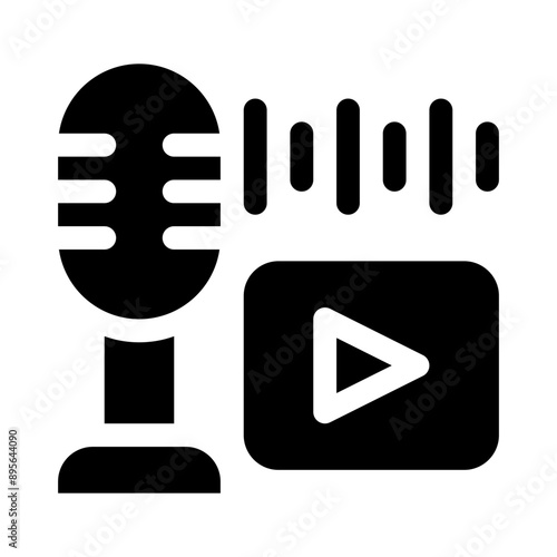 voice recorder glyph icon