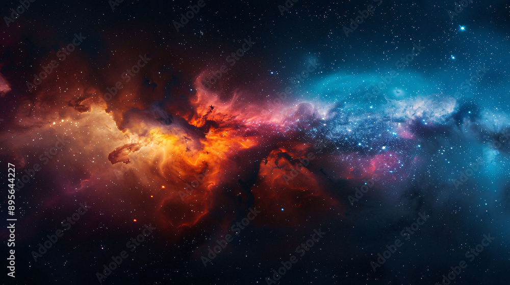 Fototapeta premium Colorful Nebula in Space