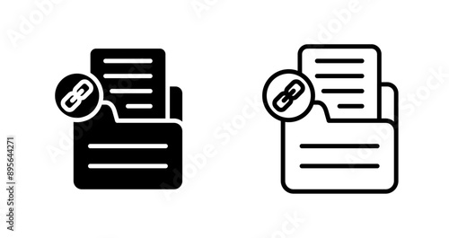 Document Link Vector Icon