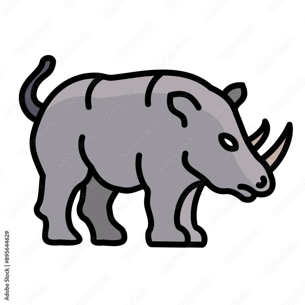 Fototapeta premium Rhino Icon