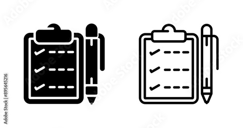 Notepad with pen Vector Icon