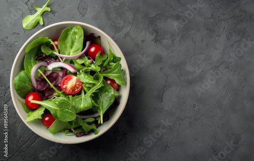 Spinach Salad With Cherry Tomatoes and Red Onion