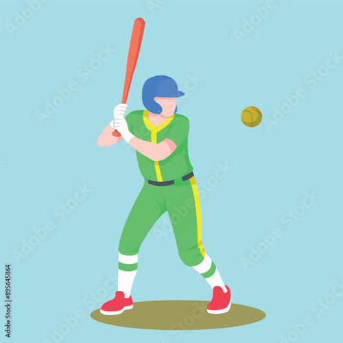 softball vector art design