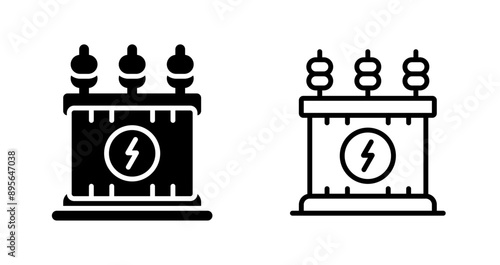 Power Transformer Vector Icon