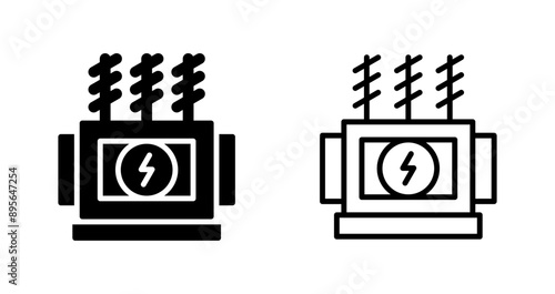 Power Transformer Vector Icon