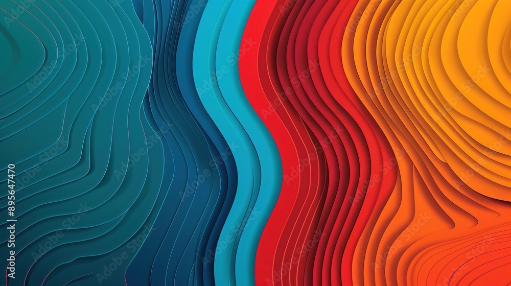 Multicolor 3D Topographic Map Style Wavy Background Multicolor 3D Topographic Map Style Wavy Background