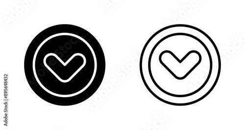 Angle Down Vector Icon