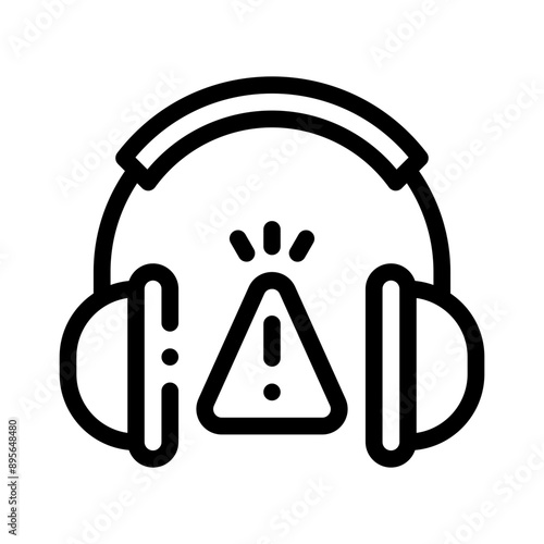 ear muffs line icon