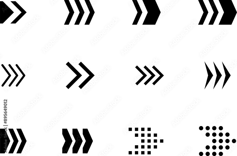 Arrow icons. Set of vector arrows Arrow icons. Set of vector arrows