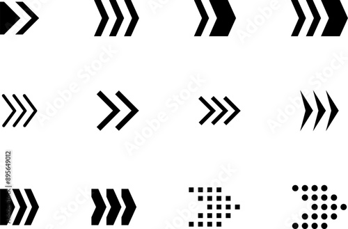Arrow icons. Set of vector arrows