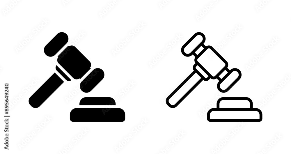 Gavel Vector Icon Gavel Vector Icon