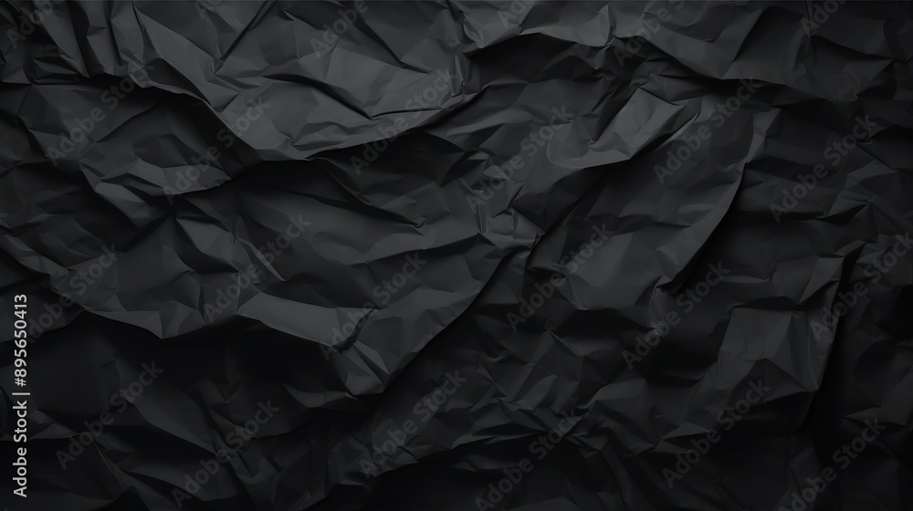 Crumpled Black Paper Texture Crumpled Black Paper Texture