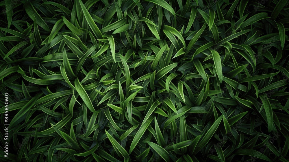 Green grass leaf texture in a dark tone, accented with a dark border vignette for a stylish and immersive background Green grass leaf texture in a dark tone, accented with a dark border vignette for a stylish and immersive background