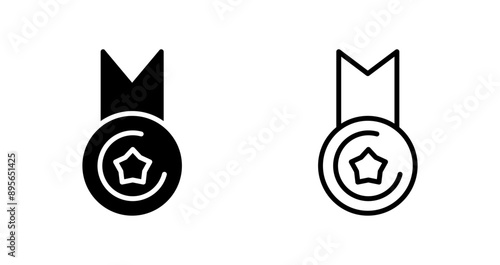 Gold Medal Vector Icon