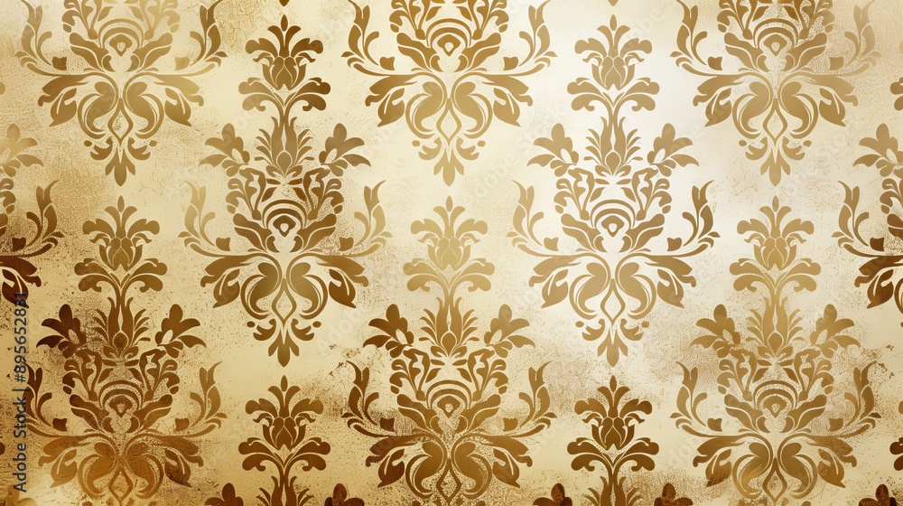 Elegant Gold Damask Pattern Elegant Gold Damask Pattern