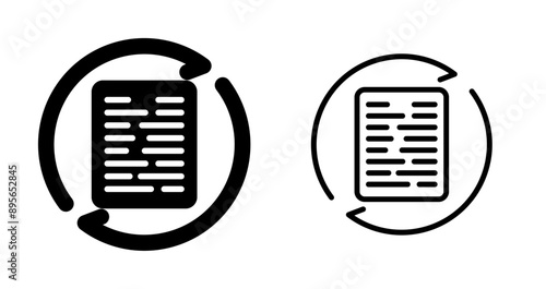 Document Synchronization Vector Icon