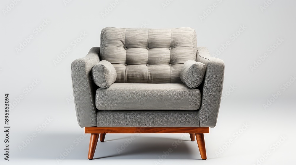 photo grey comfortable armchair isolated photo grey comfortable armchair isolated