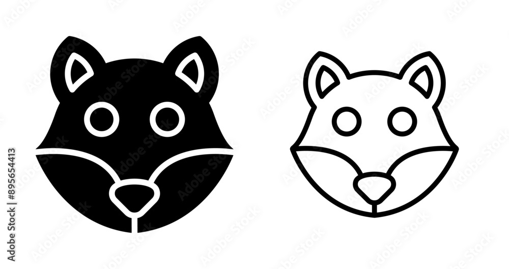 Fototapeta premium Fox Vector Icon