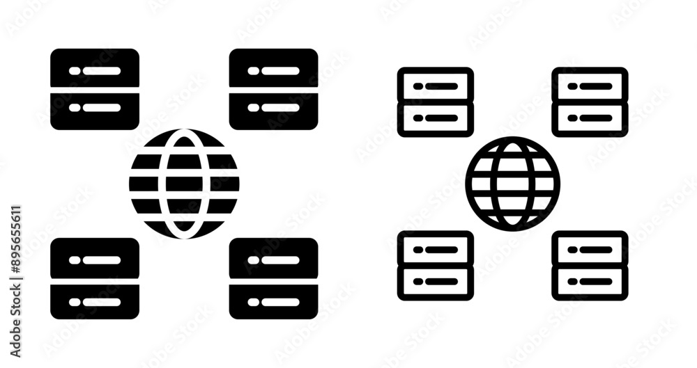 Content Delivery Network Vector Icon Content Delivery Network Vector Icon