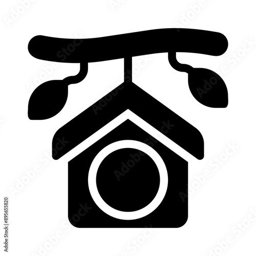 birdhouse glyph icon