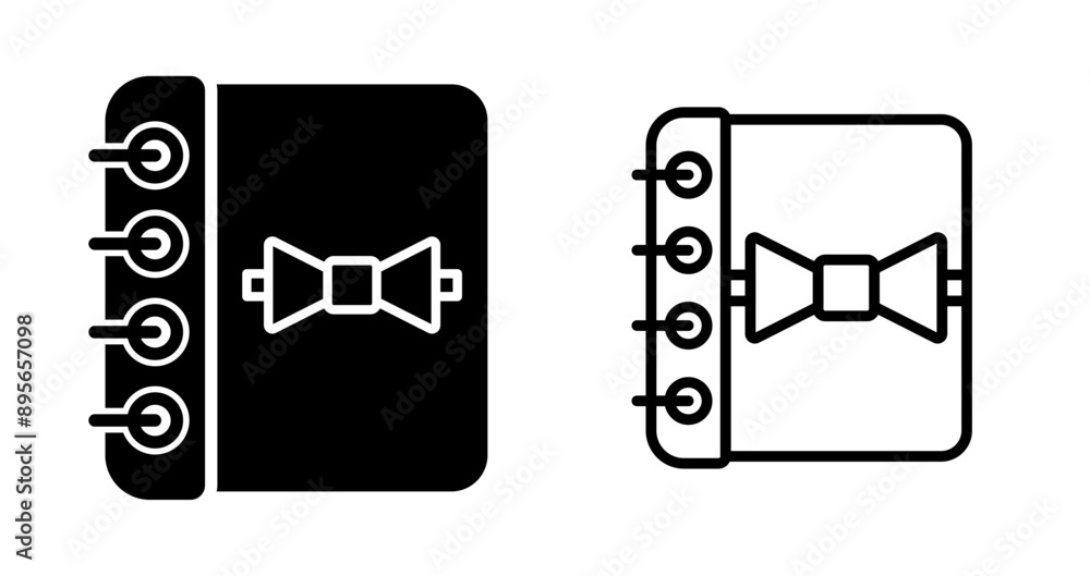 Notebook with Ribbon Vector Icon Notebook with Ribbon Vector Icon