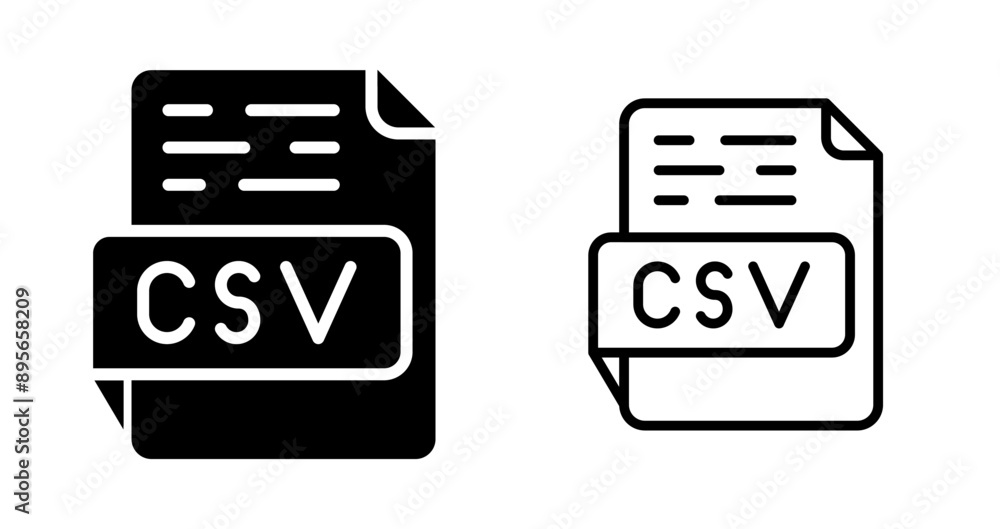 CSV Vector Icon CSV Vector Icon