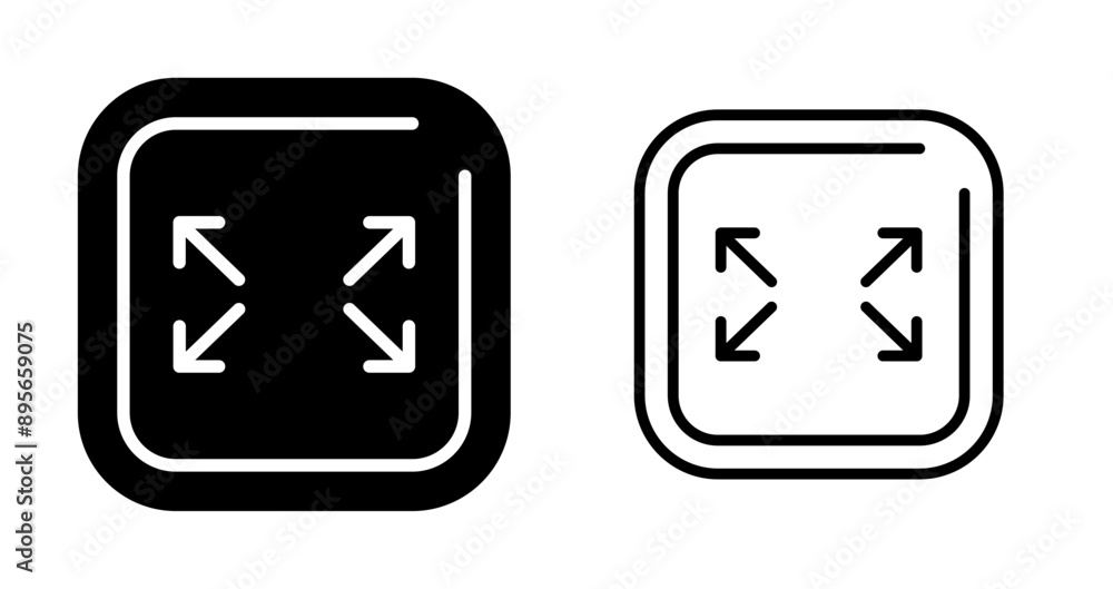 Fullscreen Square Vector Icon Fullscreen Square Vector Icon