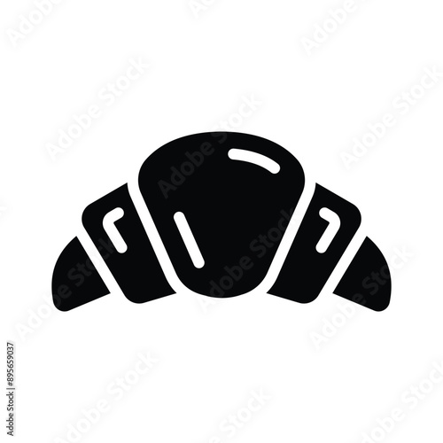 A croissant bread icon, representing a buttery and flaky pastry, perfect for breakfast or as a snack.