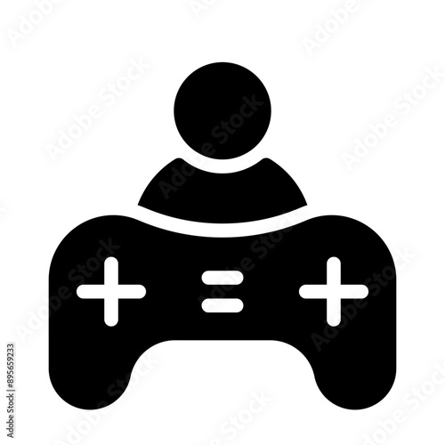 single player glyph icon