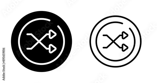 Shuffle Circle Vector Icon