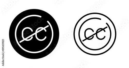 Closed Captions Circle Vector Icon
